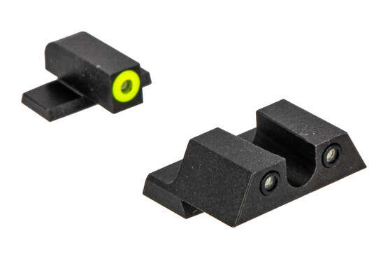 Night Fision Perfect Dot night sight set with U-notch, yellow front and black rear ring for the Springfield XD.